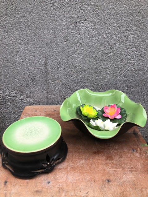 Bát sen thả hoa đủ size kèm chân đế