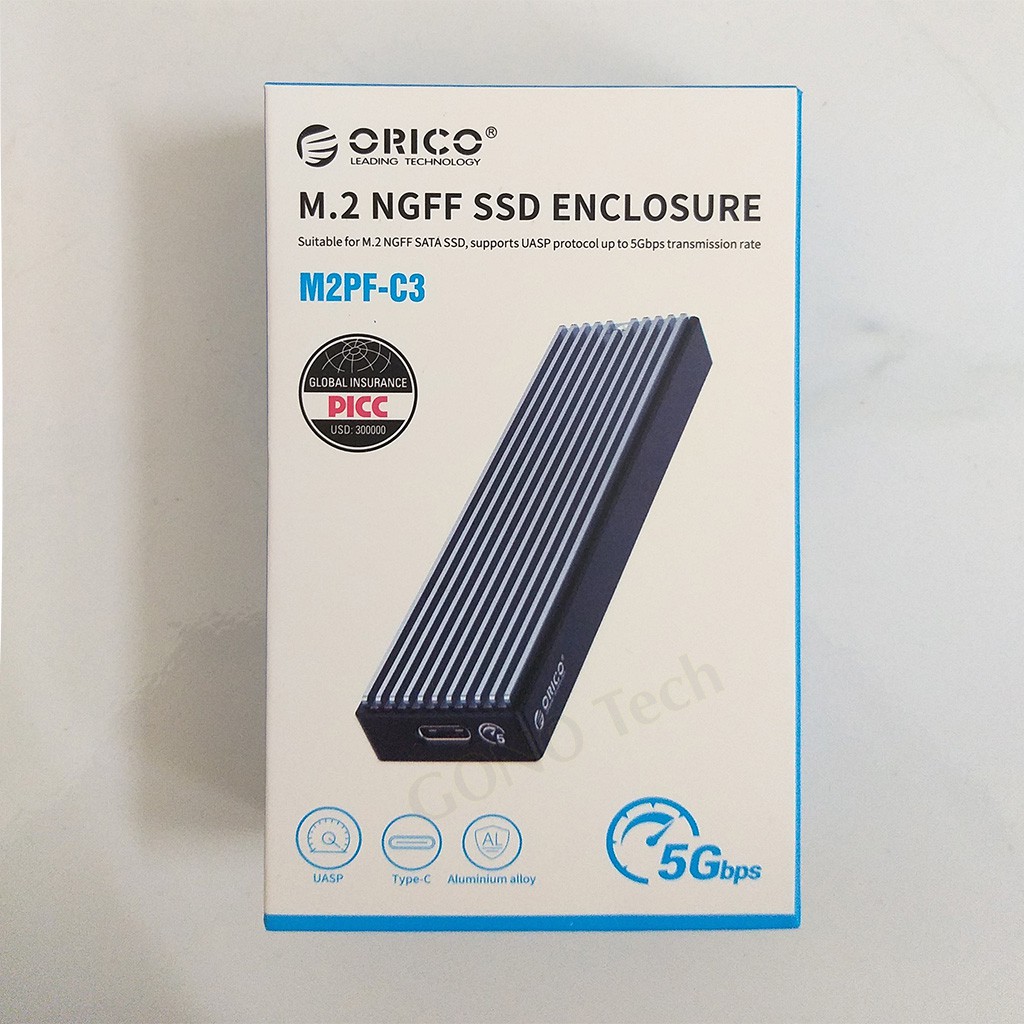 Box ổ cứng SSD M2 NVMe SATA Orico M2PV M2PF M2PJM-C3 chuyển M.2 PCIe NGFF to USB Type-C Hộp đựng SSD làm ổ cứng di động | BigBuy360 - bigbuy360.vn