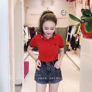 Thun nữ cổ bẻ viền hót