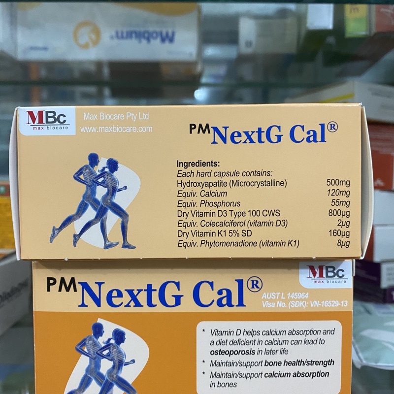 Canxi hữu cơ Nextg Cal hộp 60 viên ⚡Nhập khẩu Úc⚡