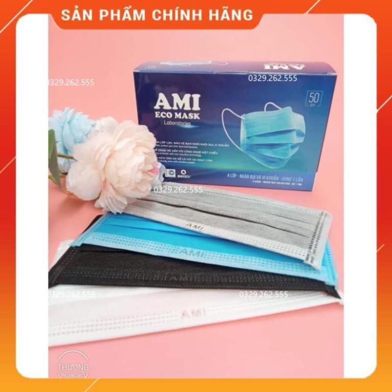 (Siêu khuyến mại) khẩu trang 4 lớp đủ 4 màu chuẩn hãng