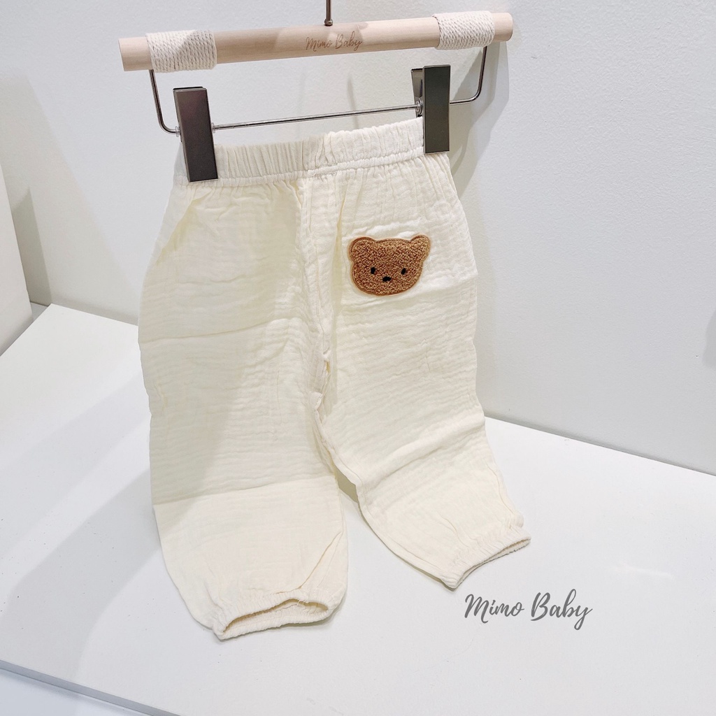 Quần boom chất liệu xô muslin mùa thu đông cho bé trai, bé gái QA41 Mimo Baby
