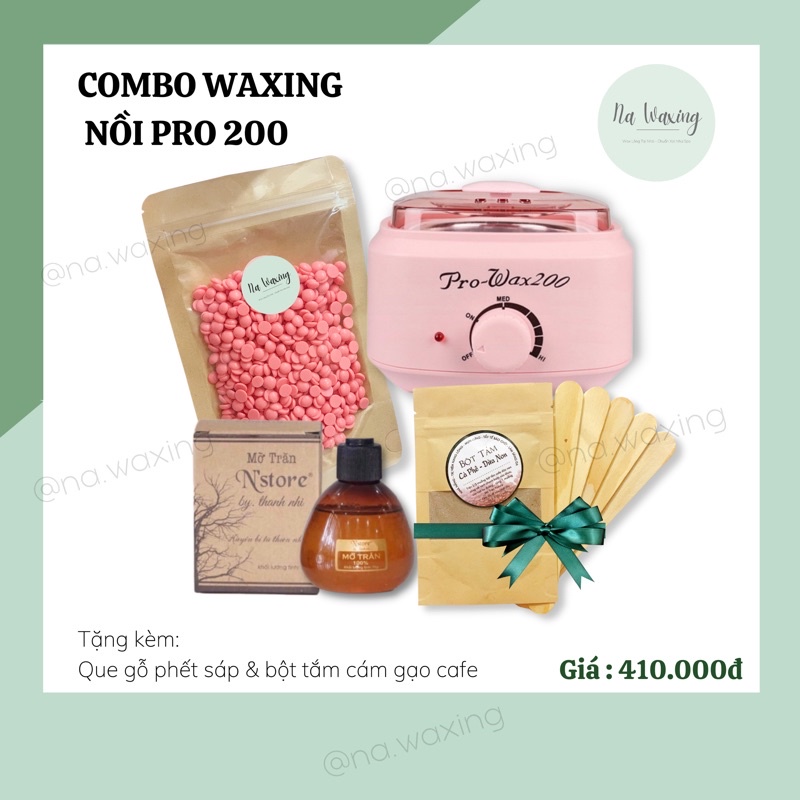 COMBO WAX LÔNG KÈM NỒI WAX PRO 200 SIÊU TIẾT KIỆM | BigBuy360 - bigbuy360.vn