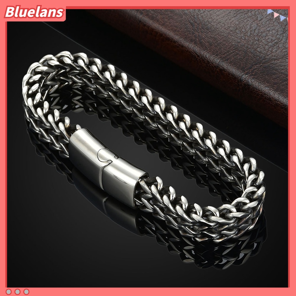 Vòng Đeo Tay Dạng Dây Xích Bằng Thép Titan Cho Nam