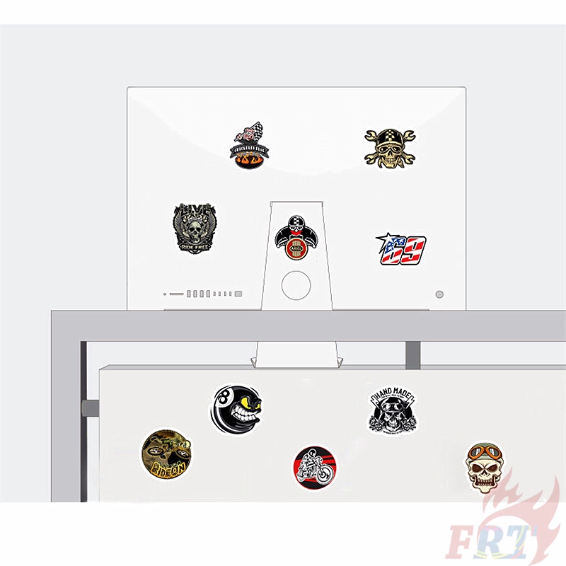 Set 50 nhãn dán họa tiết xe máy -Motor Age trang trí thủ công DIY