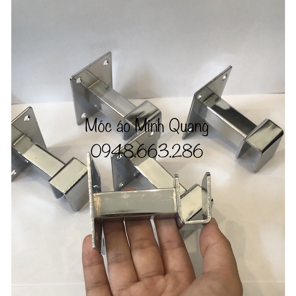 cốc đỡ thanh inox làm kệ gắn tường