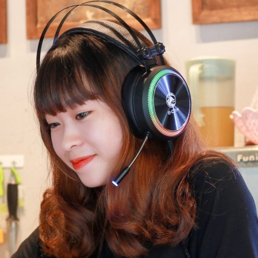 Tai nghe chụp tai game thủ Edra EH412 PRO 7.1 cho máy tính, chơi Game, nghe nhạc có MIC, có dây, chính hãng BH 24 tháng