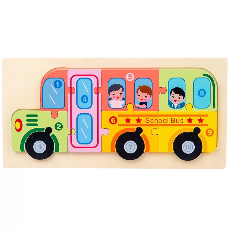 Đồ Chơi Tranh Ghép Gỗ Số Nối 10 Số Tăng Dần Giúp Bé Rèn Luyện Tư Duy