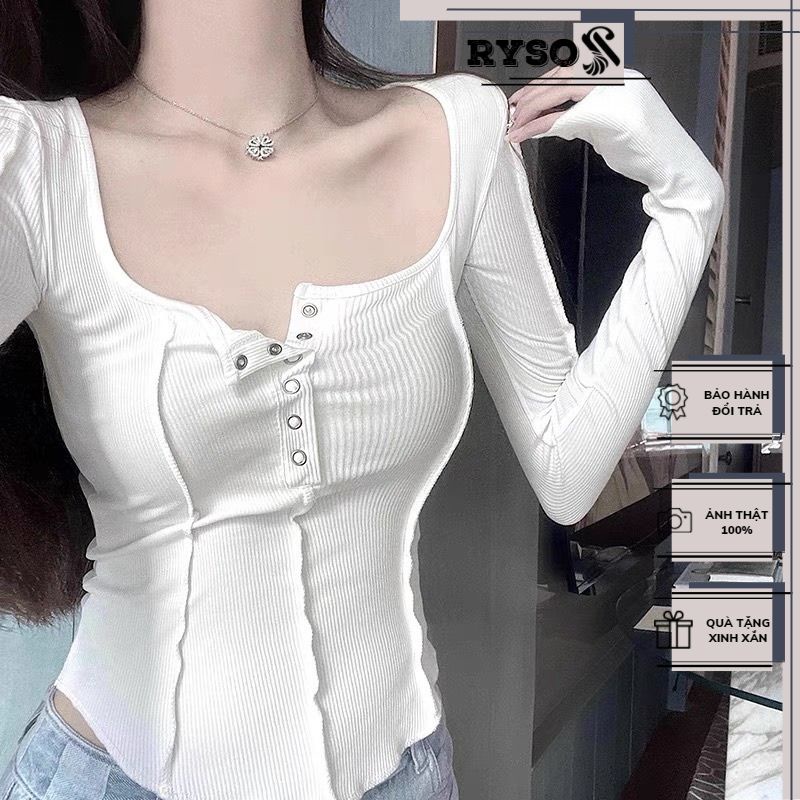 Áo kiểu croptop chất vải borip gân co giãn năng động sexy cho nữ siêu đẹp