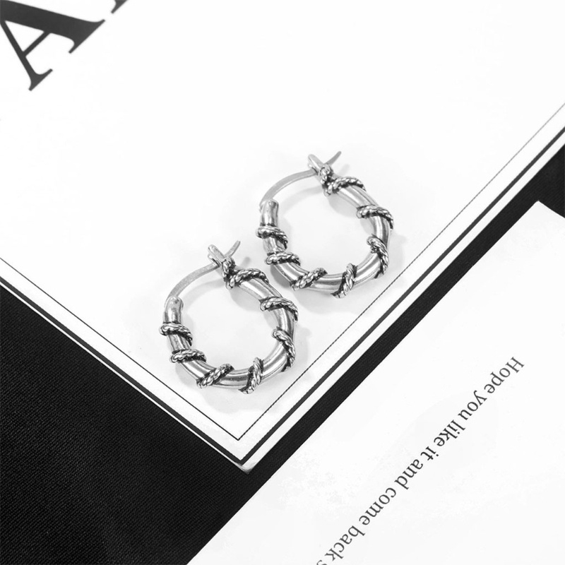 Khuyên Tai Dạng Vòng Xoắn Bằng Thép Titan Thời Trang Mừng Năm Mới