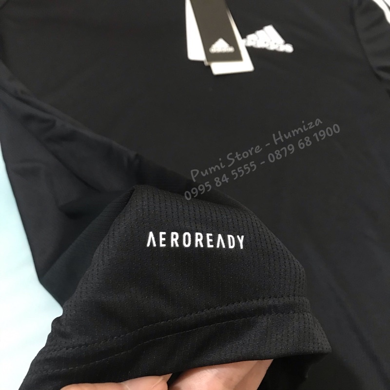 Áo ngắn tay nam Adidas men's Aeroready 3-stripes tee, Màu Đen