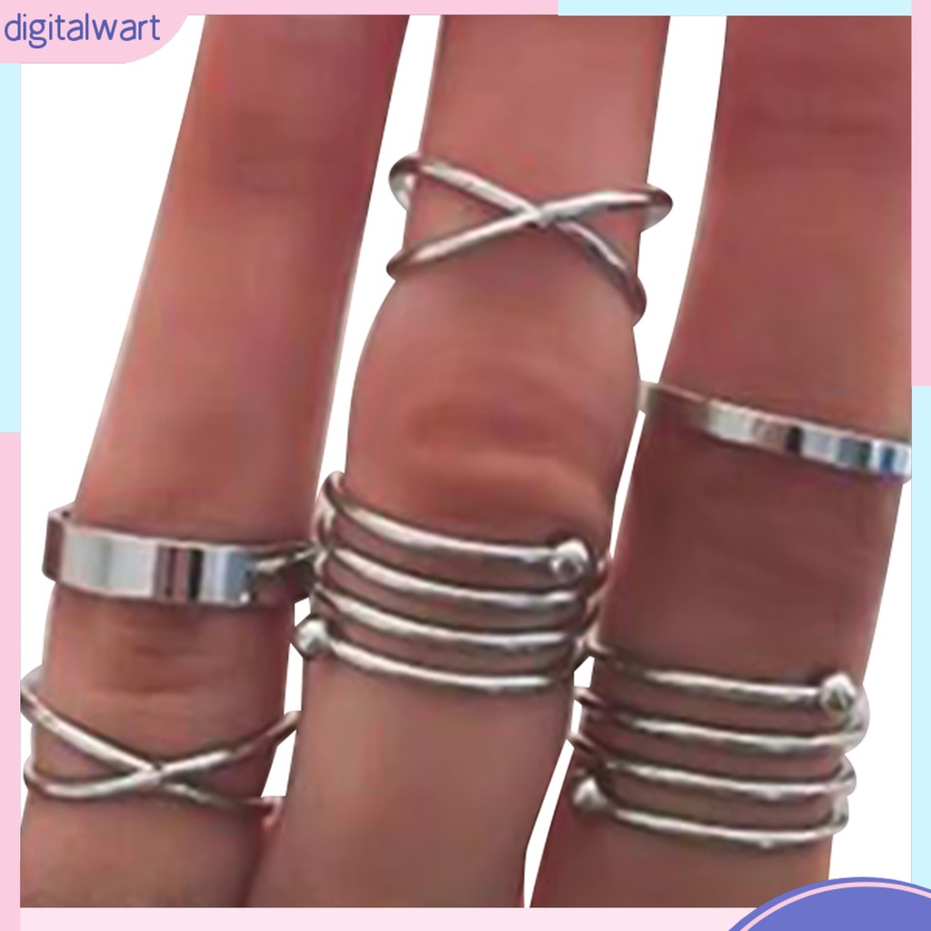 Set 6 Nhẫn Đeo Khớp Ngón Tay Vintage Cho Nữ