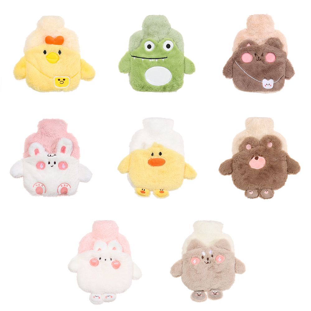 Lanfy Túi Chườm Nóng PVC Phủ Vải Lông PVC Mềm Mại Hình Thú Hoạt Hình Giảm Căng Thẳng Có Thể Tái Sử Dụng Làm Túi Chườm Nóng