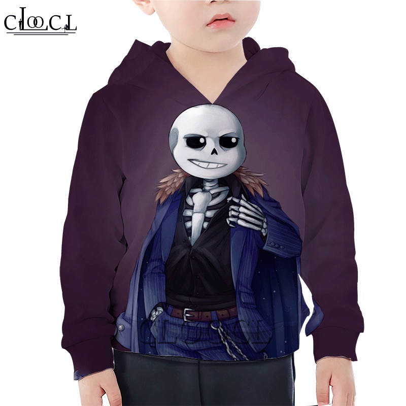 Áo Hoodie In Họa Tiết Game Undertale Sans 3D Thời Trang Harajuku Cho Bé Trai Và Gái