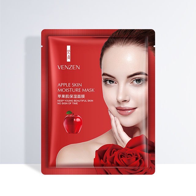 Mặt nạ Táo Đỏ Apple Skin Venzen dưỡng trắng, cấp ẩm, chống oxi hóa da nội địa Trung 25g A029