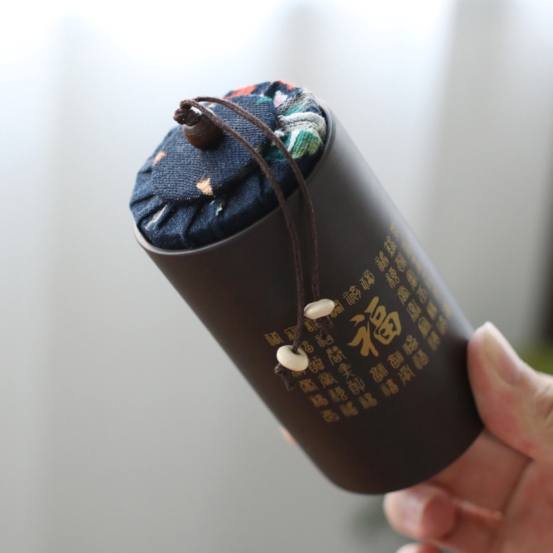 Bình đựng trà bằng gốm 100g tiện dụng thiết kế độc đáo | BigBuy360 - bigbuy360.vn