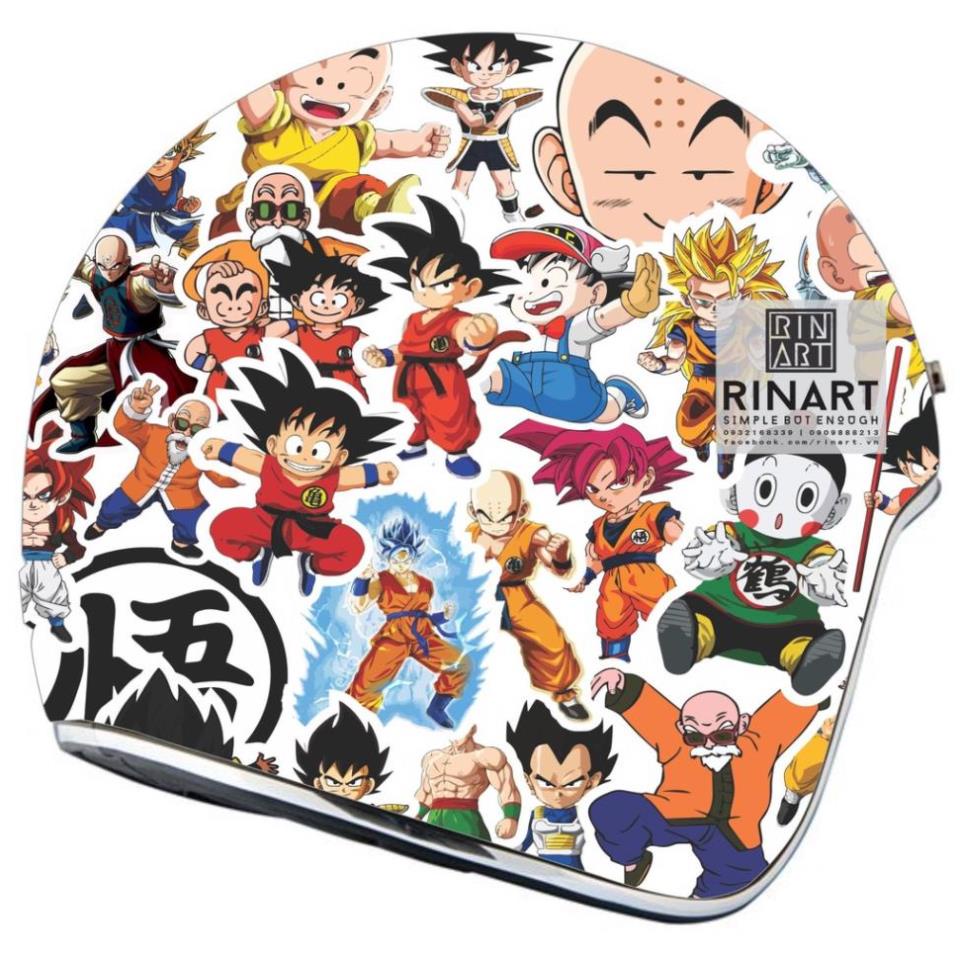 STICK28 - BỘ 50 STICKERS MANGA DRAGON BALL