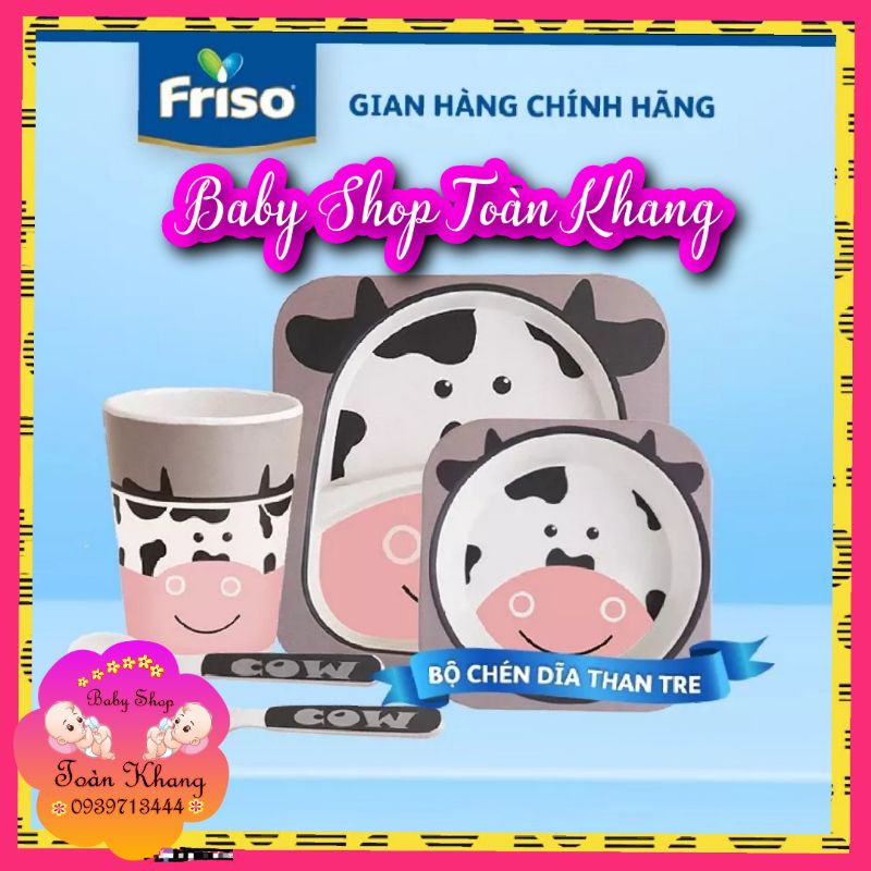 🌈BỘ CHÉN DĨA ĂN DẶM 5 MÓN TỪ BỘT TRE CAO CẤP