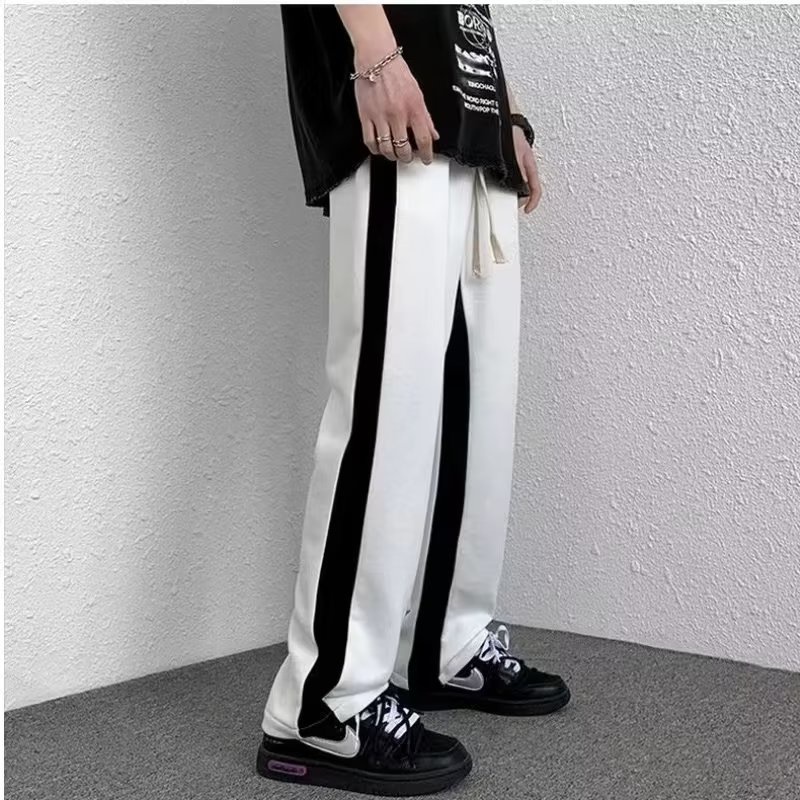 Quần Thể Thao Ống Rộng Phối Sọc Hai Bên Thời Trang Hàn Quốc Chất Lượng Cao Size M-3XL