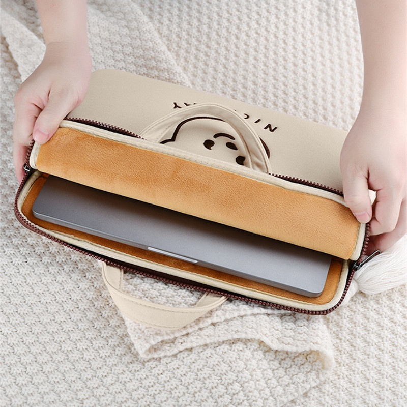 Túi Đựng Laptop In Hình Gấu Dễ Thương Cho Macbook Air Pro M1 13 Retina 11.6 13.3 15.6 Lenovo Huawei