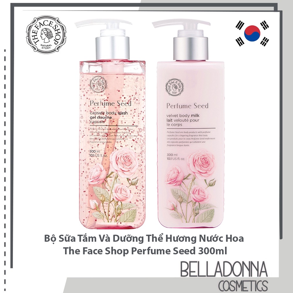 Sữa Tắm Và Dưỡng Thể Hương Nước Hoa Từ Hoa Hồng The Face Shop Perfume Seed 300ml