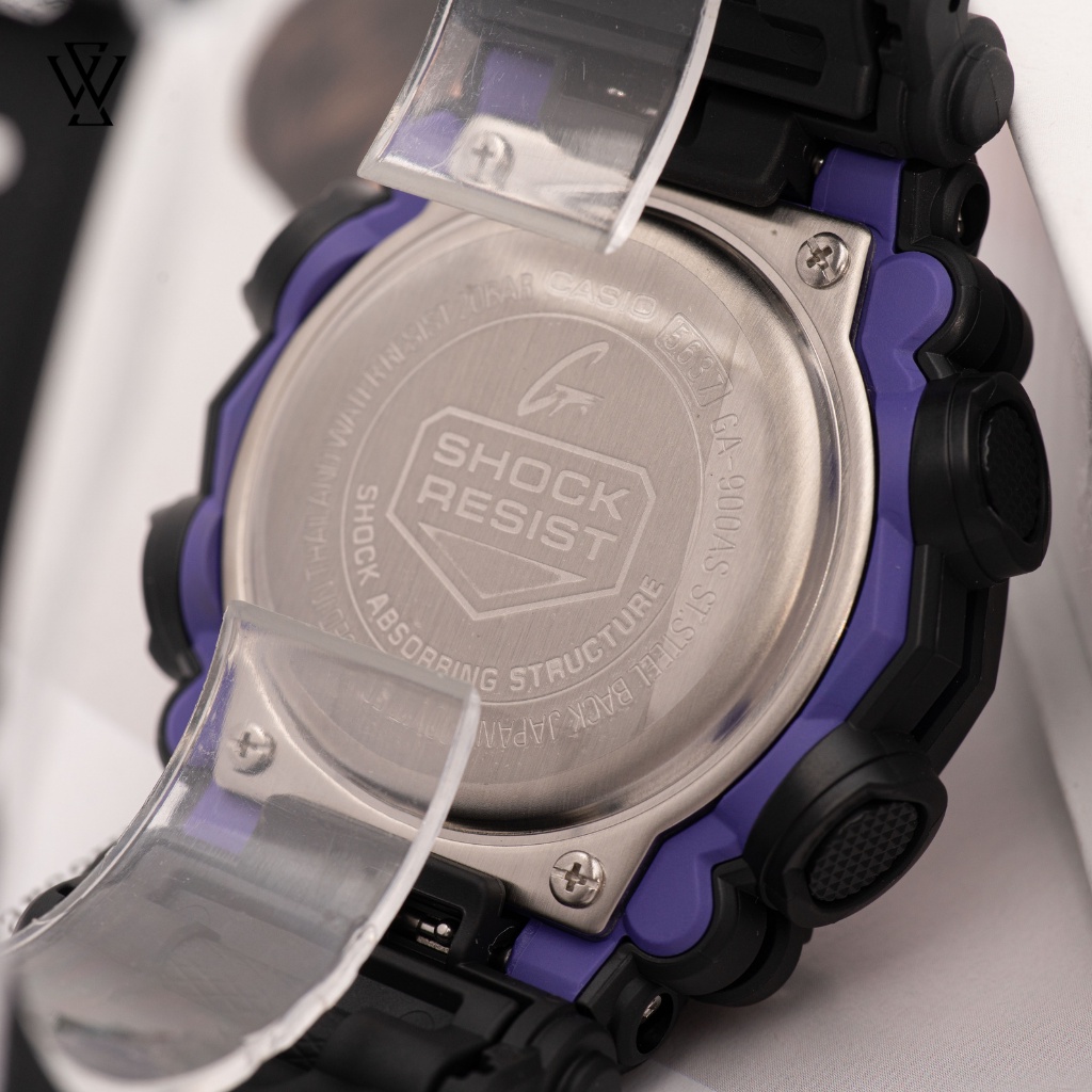Đồng Hồ Quartz Nam Casio G-Shock WATCHSTORE GA-900AS-1ADR Thiết Kế Mặt Kính Khoáng Tròn 49.5mm, Vỏ Và Dây Nhựa Bền Bỉ