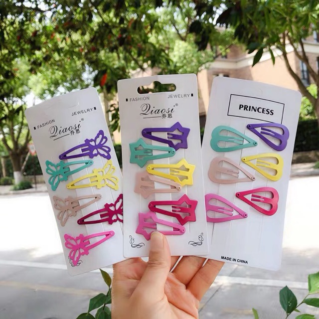 Set kẹp tóc màu sắc 6 chi tiết