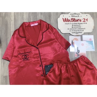 ( BigSize Lụa ) Đồ Bộ Pijama Lụa Thiêu BigSize Đùi .
