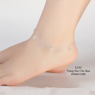 Lắc chân bạc 925 LC03 hình ngôi sao giá rẻ
