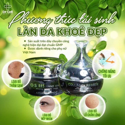 Kem dưỡng da mặt ban đêm Collagen Rebirth - dưỡng trắng , cấp ẩm, mờ nám, giảm mụn 30g