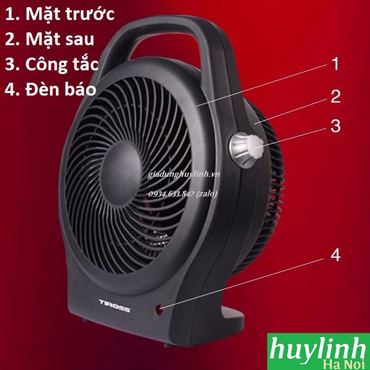 Quạt sưởi 2 chiều Tiross TS-9441 - 2000W