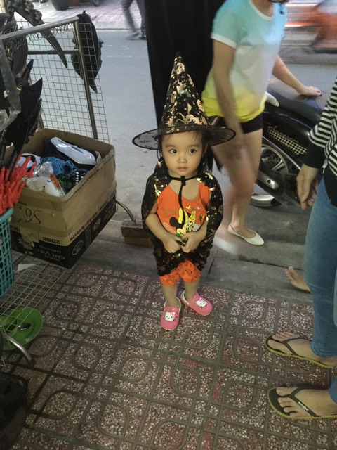 Áo choàng nón hoá trang phù thuỷ cho bé từ 2t-10t