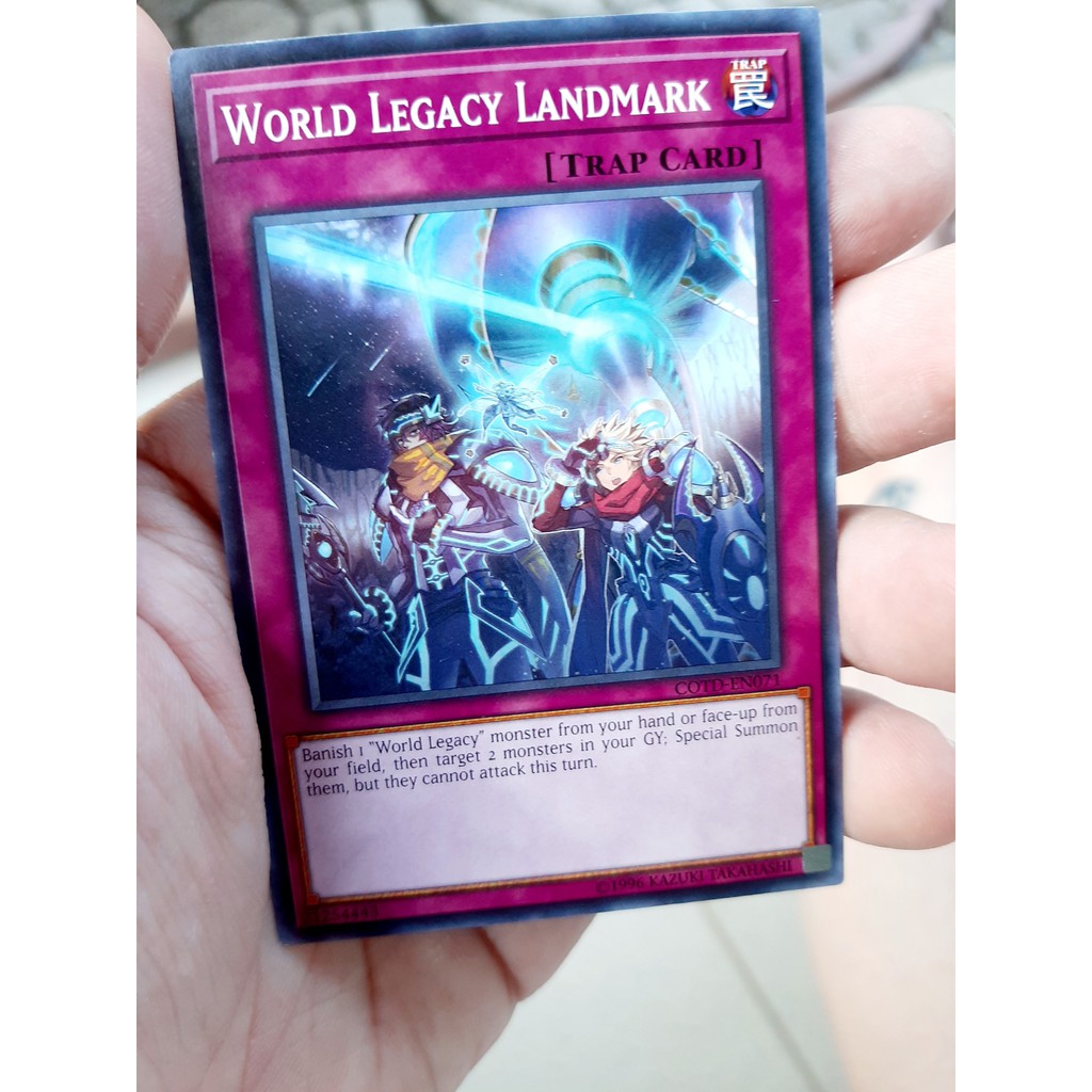 Thẻ Bài Mint90 Yugioh Trap World Legacy Landmark - COTD-EN071