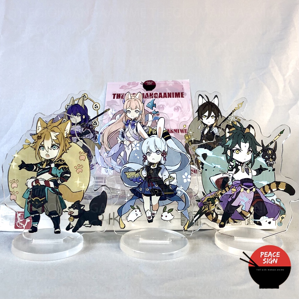 Standee mini GENSHIN IMPACT ver CHIÊU THỨC mô hình game anime chibi mica trưng bày