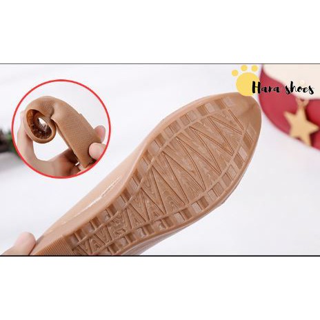 Hình thật - Giày búp bê nữ đế xuồng 3cm da mềm xinh xắn OD7