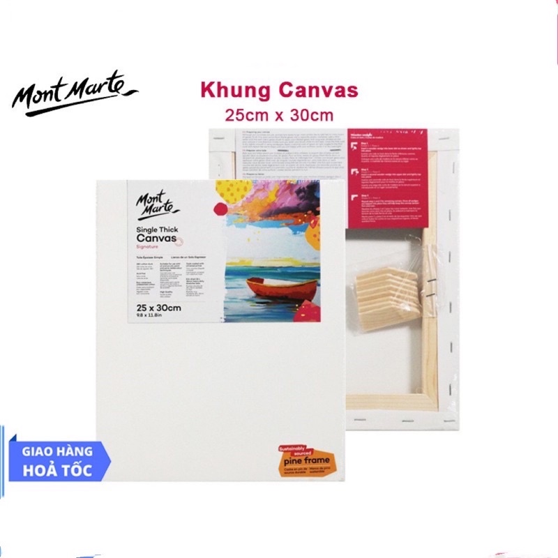Khung Canvas Mont Marte 25x30cm - Canvas Vẽ Tranh, Toan Vẽ Tranh