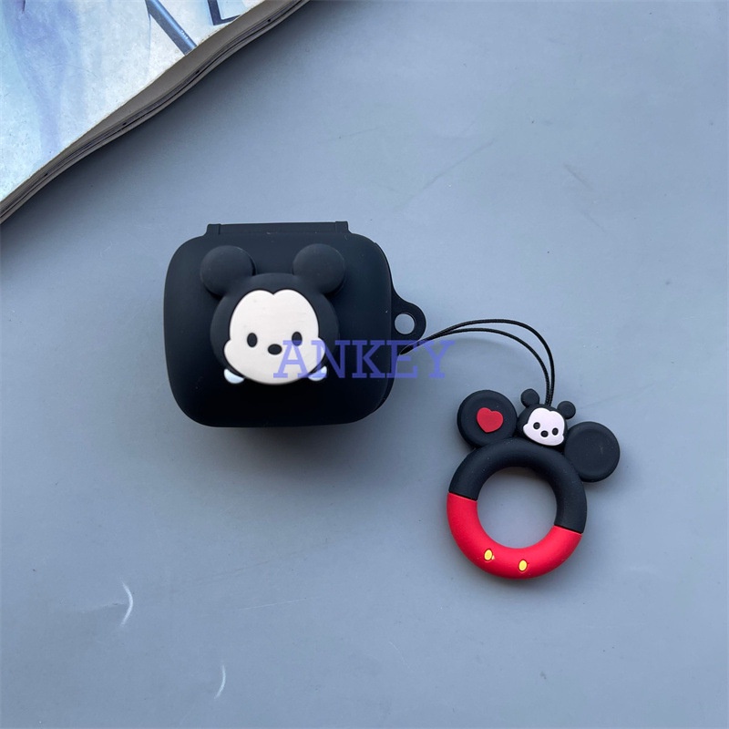 SONY Linkbuds WF-L900 S LS900N Vỏ Bảo Vệ Hộp Sạc Tai Nghe Hình Quái Vật Xanh Dương Bằng Silicon Mềm Chống Sốc/Thấm Nước Có Móc Khóa