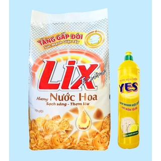 Bột giặt Lix hương nước hoa 5,5kg tặng nước rửa chén 750g