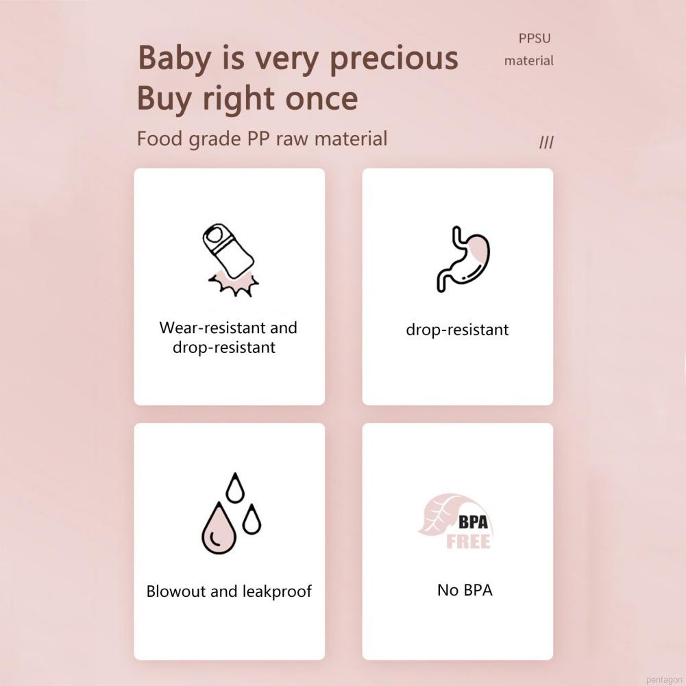 Bình sữa dung tích 220ml có tay cầm cao cấp tiện lợi dành cho bé