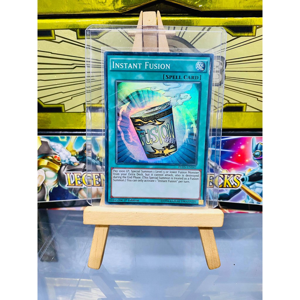 [ Dưa Hấu Yugioh ] Lá bài thẻ bài Instant Fusion - Super Rare - Tặng bọc bài nhựa bảo quản