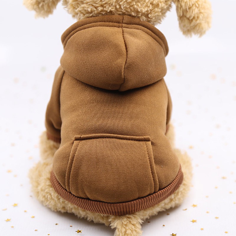 Áo hoodie Mùa Đông Màu Trơn Dễ Thương Cho Thú Cưng.
