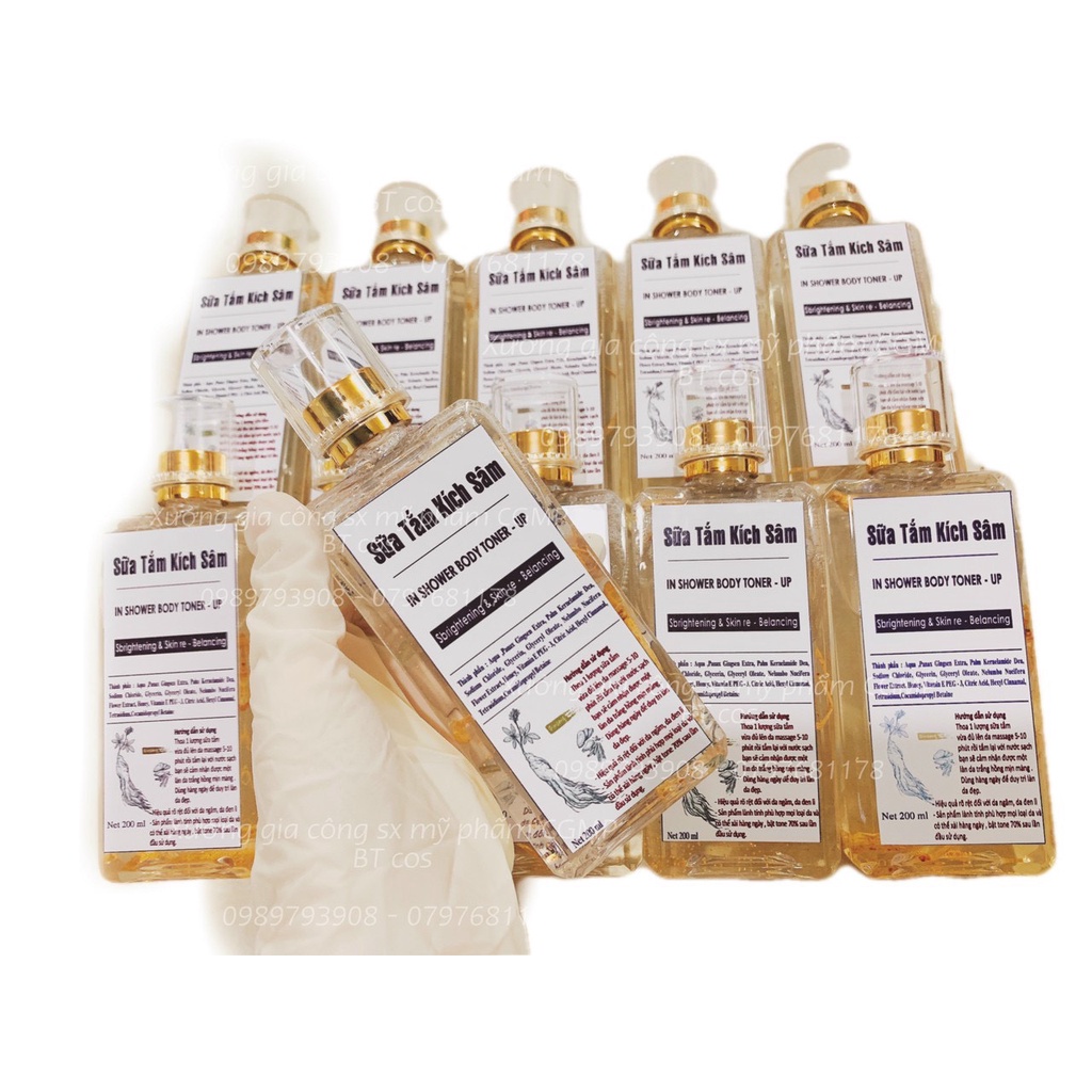 Sữa Tắm Kích Sâm Giúp Da Trắng Hồng, Nâng Tone Tự Nhiên - Chai 200ml