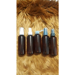 Chai Xịt Ấn Giọt Phun Sương Nắp Bật 100ml nâu chai lọ nhựa chiết mỹ phẩm du lịch