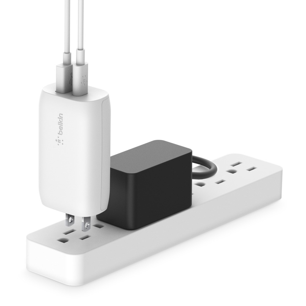 Adapter sạc nhanh 30W Belkin USB-C PD 18W + USB-A 12W - Hàng Chính Hãng - BH 2 Năm đổi trả - F7U097dqWHT