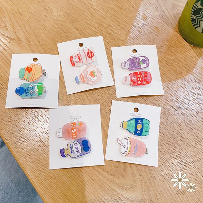 Kẹp tóc mái hình chai nước ngọt xinh xắn không làm tổn thương tóc dễ phối đồ