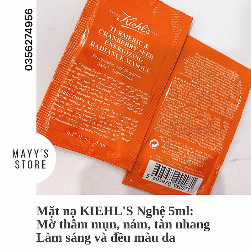 Sample gói Mặt nạ nghệ KIEHL'S Tumeric & Cranberry