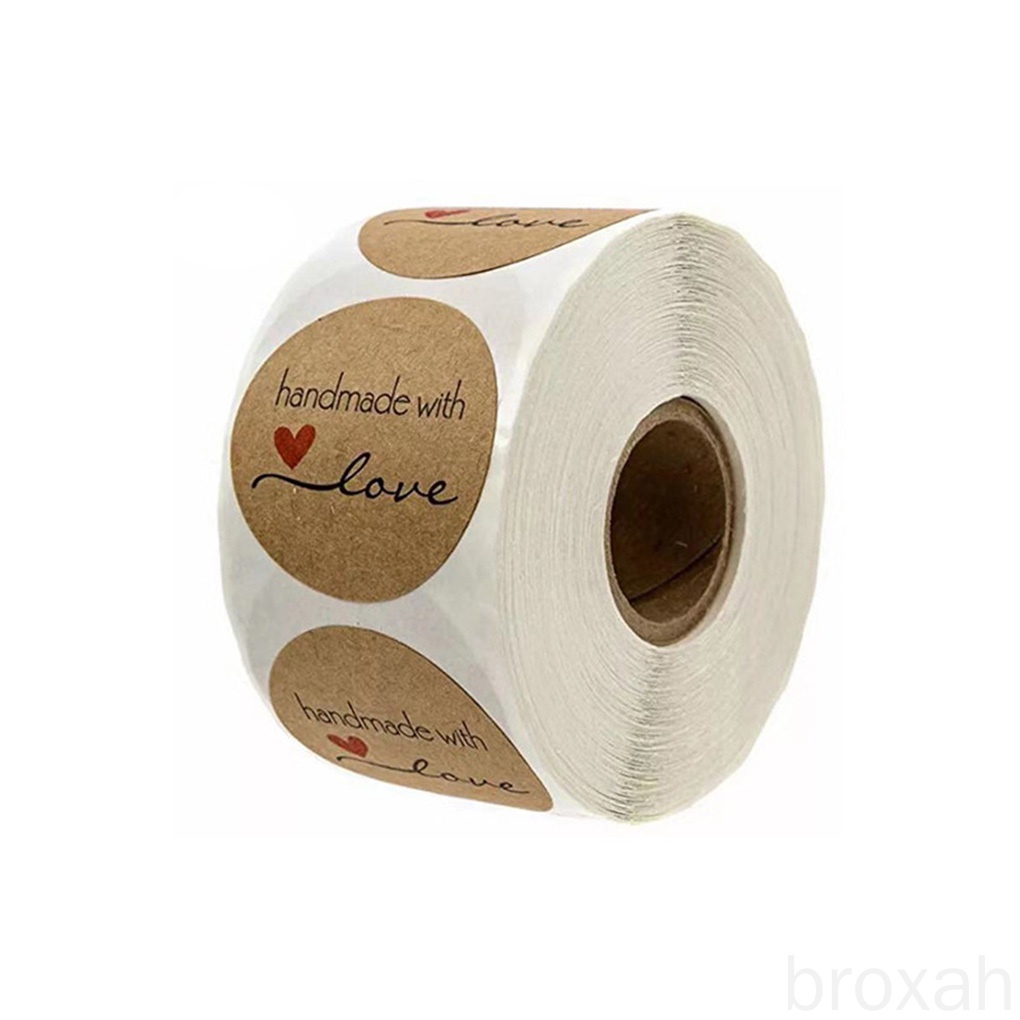 Cuộn 500 nhãn dán trang trí quà tặng thủ công DIY