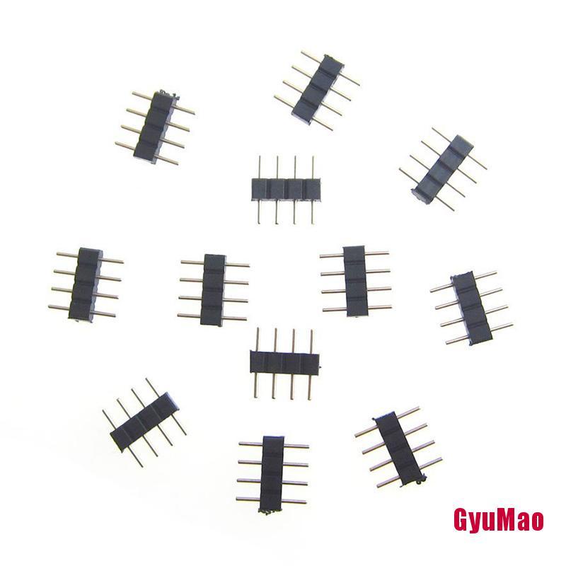 10 Đầu Nối Đực 4 Pin Cho Dây Đèn LED RGB 3528 5050 SMD