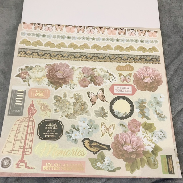 TẬP 25 TỜ GIẤY BÌA TRANG TRÍ ALBUM/SCRAPBOOK KHỔ 30X30CM PS020