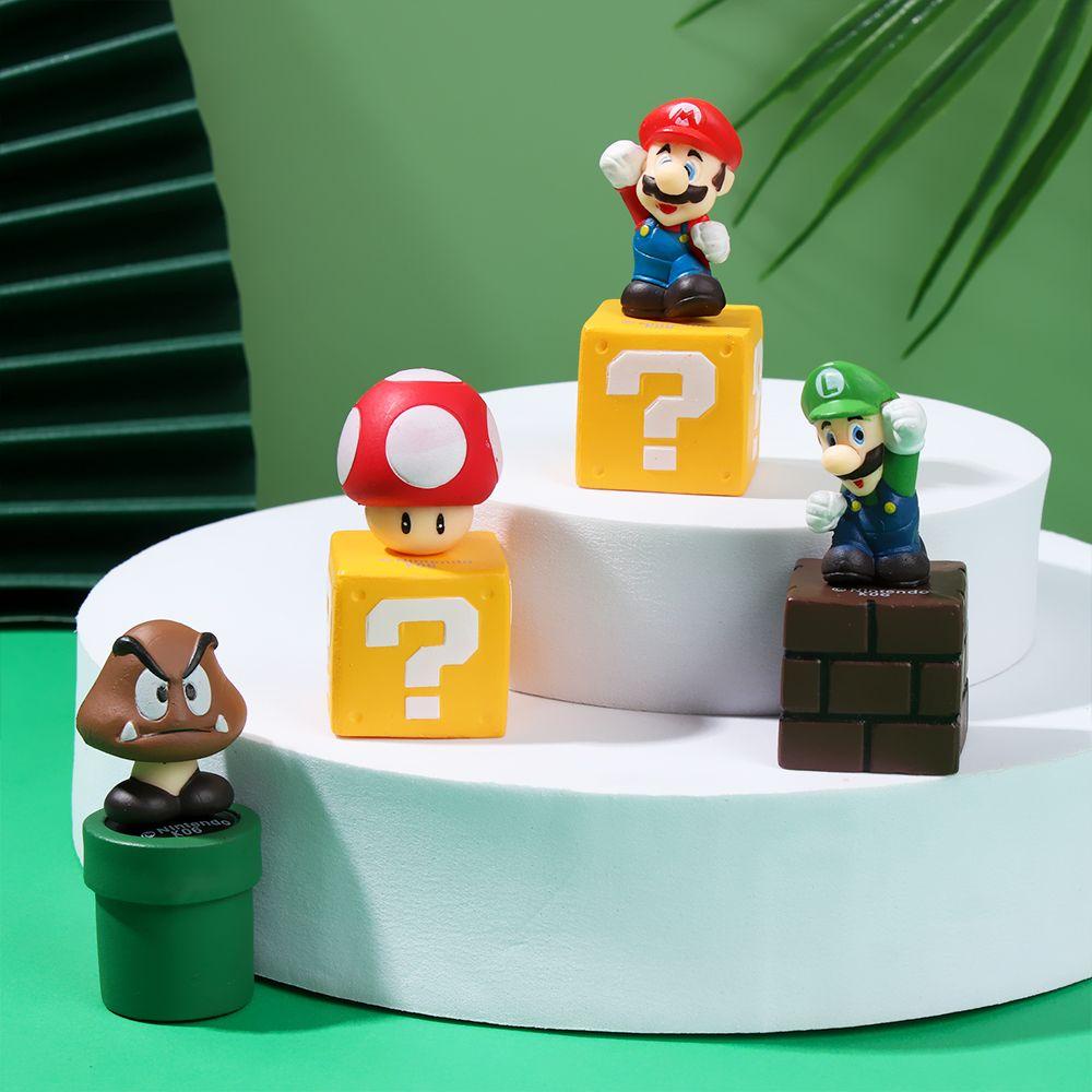 Set 5 Mô Hình Đồ Chơi Nhân Vật Super Mario Bros